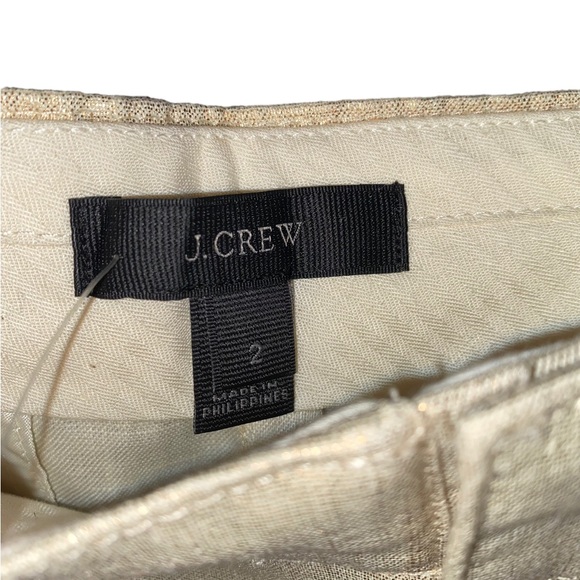 Vintage J . Crew woman metallic career pants size 2 new with tags - Picture 4 of 11